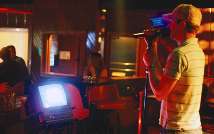 karaoke bar male singing